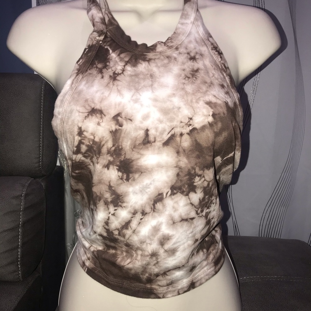 Tie-Dye Halter Crop Top